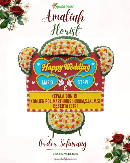 Papan Bunga Pernikahan Mugi